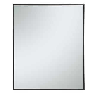 Metal frame rectangle mirror 30 inch in Black