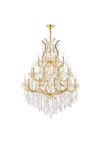 Maria Theresa 28 light Gold Chandelier Clear Royal Cut Crystal