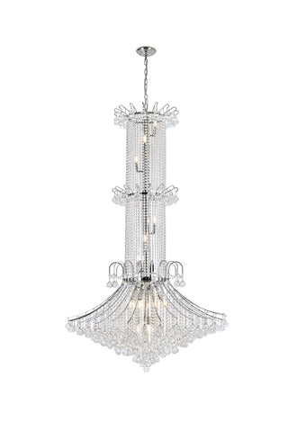 Toureg 20 light Chrome Chandelier Clear Royal Cut Crystal