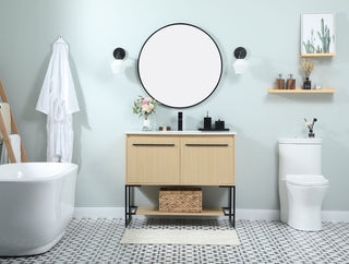 40 inch Single bathroom vanity in maple