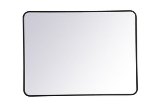 Soft corner metal rectangular mirror 30x40 inch in Black