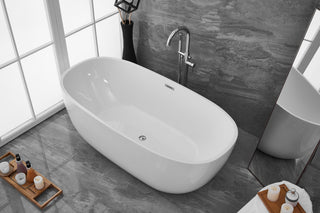 70 inch soaking roll top bathtub in glossy white