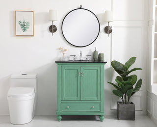 30 inch Single bathroom vanity in vintage mint