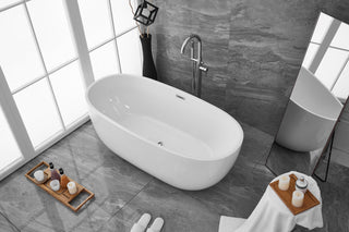 67 inch soaking roll top bathtub in glossy white