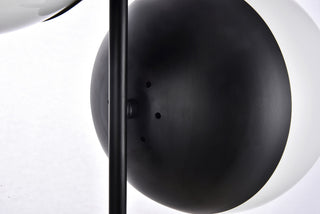 Eclipse 2 Lights Black Pendant With Frosted White Glass