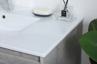 36 inch  Single Bathroom Floating Vanity in Concrete Grey