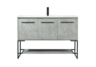 48 inch Single bathroom vanity in concrete grey