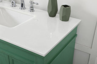 42 inch Single Bathroom vanity in vintage mint with ivory white engineered marble