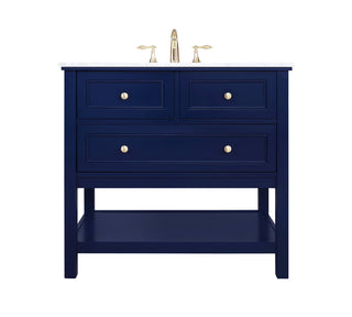 36 inch Single bathroom vanity in Blue