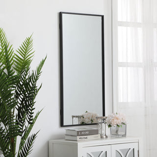 Metal frame rectangle mirror 18 inch in Black