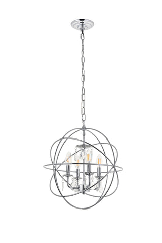 Wallace 4 light Chrome Pendant