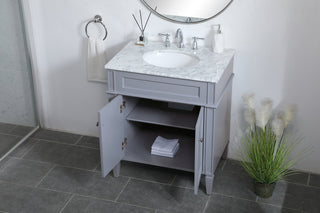 30 inch Single bathroom vanity in Grey