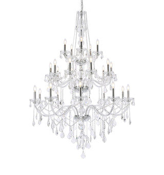 Verona 25 light Chrome Chandelier Clear Royal Cut Crystal