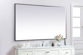 Pier 42x72 inch LED mirror with adjustable color temperature 3000K/4200K/6400K in black