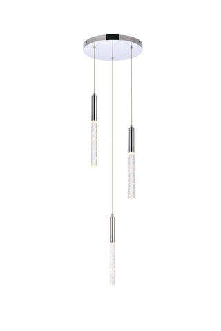 Ruelle 3 lights Chrome Pendant