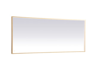 Pier 30x72 inch LED mirror with adjustable color temperature 3000K/4200K/6400K in brass