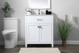 30 Inch SIngle Bathroom Vanity In White