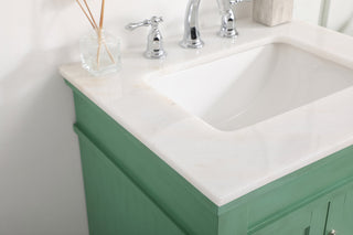 24 inch Single bathroom vanity in vintage mint