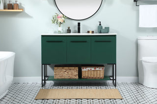 48 inch Single bathroom vanity in green