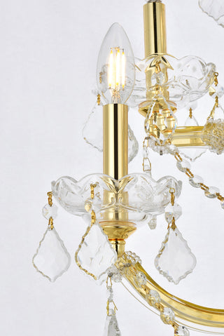 Maria Theresa 5 light Gold Wall Sconce Clear Royal Cut Crystal