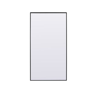 Metal Frame Rectangle Full Length Mirror 36x72 Inch in Black