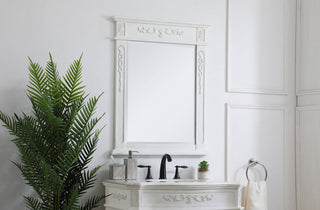 Wood frame mirror 28 inch x 36 inch in Antique White