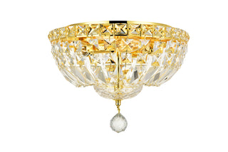 Tranquil 4 light Gold Flush Mount Clear Royal Cut Crystal