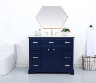 42 inch Single bathroom vanity in Blue