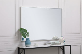 Metal frame rectangle mirror 28x 42 inch in White