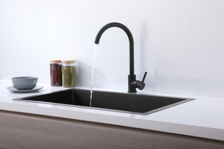 Finn Single Handle Kitchen Faucet in Matte Black