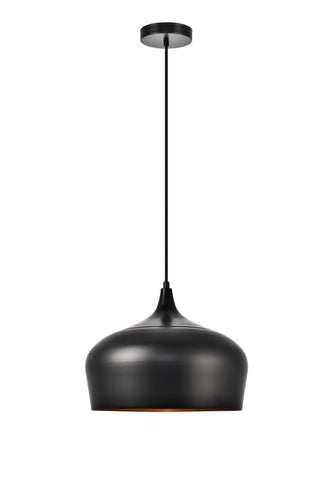 Nora Collection Pendant D11.5in H9in Lt:1 Black finish