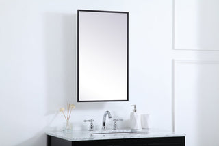 Metal mirror medicine cabinet 17 inch x 28 inch in Black