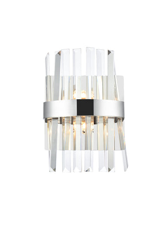 Serephina 8 inch crystal bath sconce in chrome