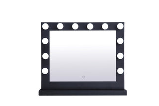 Brenda 32 inch by 26 inch plug in LED 5000K mirror in black