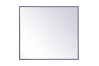 Metal frame rectangle mirror 36 inch x 40 inch in Blue