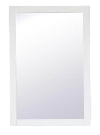 Aqua rectangle vanity mirror 24 inch in White