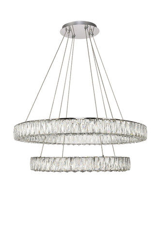 Monroe Integrated LED chip light Chrome Chandelier Clear Royal Cut Crystal