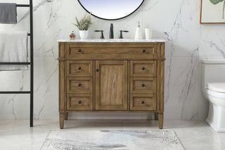 42 inch Single bathroom vanity in driftwood