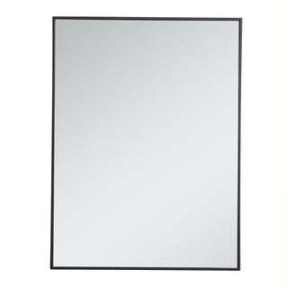 Metal frame rectangle mirror 30 inch in Black