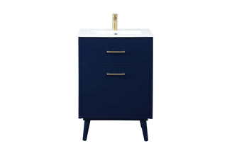 24 inch bathroom vanity in Blue