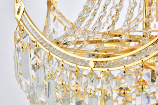 Corona 15 light Gold Chandelier Clear Royal Cut Crystal