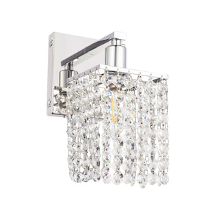 Phineas 1 light Chrome and Clear Crystals wall sconce