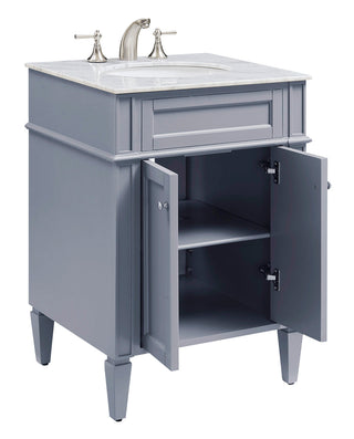 24 In. Single Bathroom Vanity Set In Grey