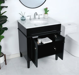 30 inch Single bathroom vanity in Black