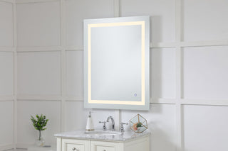 Helios 30in x 40in Hardwired LED mirror with touch sensor and color changing temperature 3000K/4200K/6400K