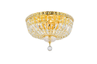 Tranquil 6 light Gold Flush Mount Clear Royal Cut Crystal