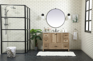 48 inch Single bathroom vanity in natural oak