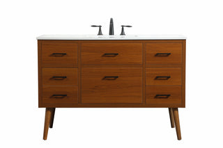 48 inch Single bathroom vanity in teak