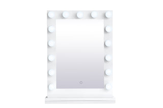 Brenda 24 inch by 32 inch plug in LED 5000K mirror in white