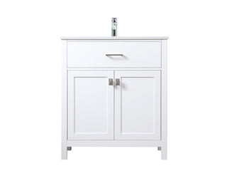 30 Inch SIngle Bathroom Vanity In White